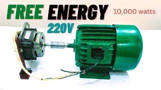 How To Make Free Energy Generator 220 Volt With Dryer Machine Motor