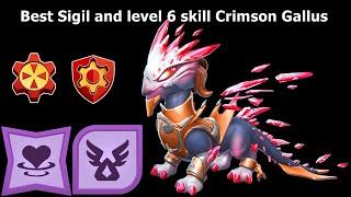 Best Sigil and level 6 skill Crimson Gallus-Dragon mania Legends | Enchant Arena Battle | DML