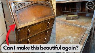 AMAZING RESTORATION of a 1930's Writing Bureau by Jentique Furniture