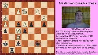 Chess-Facing higher-rated tilted player with black in swiss tournament