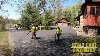 Driveway Sealing Time Lapse in Webster, WI - Seal-Coat Specialties