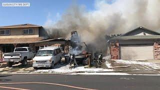 Fire In Suisun City Threatens Homes