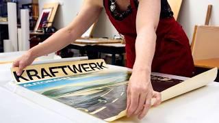 Restoring a Kraftwerk Autobahn Concert Poster