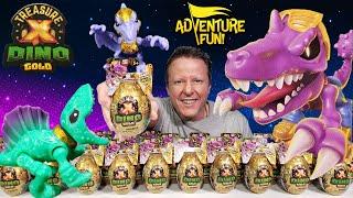 8 Treasure X Dino Gold Mini Eggs Series 4! Smash The Egg! Save The Dino! AdventureFun Toy review!