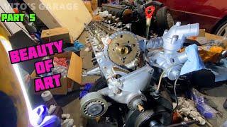 Part 5 1992 Mercedes S124: M103 Cylinder Head Installation,  Timing Chain & Tensioner, Valve Cover