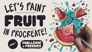 Let's Paint Our Favorite Fruit | Art Challenge + Procreate freebies 