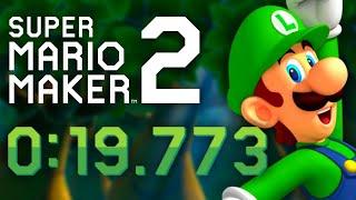 Super Mario Maker 2 Ninji Speedruns - The 10 Coin of Deep Woods: 0:19.773