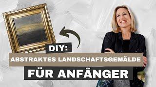 Einfaches, abstraktes Landschaftsgemälde malen  | anfängergeeignet Acrylmalerei