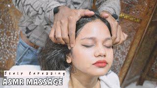Indian ASMR | Slow Sleepy Coconut Oil Head Massage | Indian Barber - Hair Steam Massage