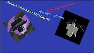 Damjom celebrates when Kirby does an easy jump