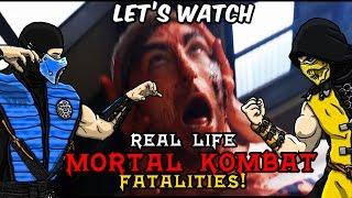 Scorpion & Sub-Zero REACT - Real Life Mortal Kombat Fatalities | MKX GAMEPLAY PARODY!