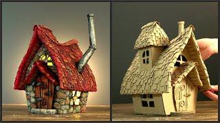 DIY Fairy House Cottage Using Cardboard