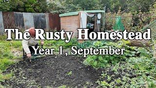 The Rusty Homestead in September, Year 1