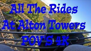 All The Rides At Alton Towers POV's 4K