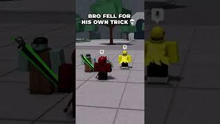 bro fell for his own trick  #roblox #shorts