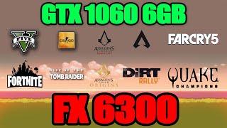 10 GAMES GTX 1060 6 GB + FX 6300 ON LATE 2020