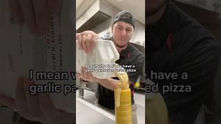 GARLIC PARMESAN BASED PIZZA?!? #pizza #youtube #youtubeshorts #viralvideo #food #cooking #funny
