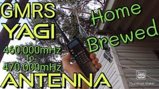 HOME BREWED GMRS 7 Element Yagi Antenna, BAOFENG--Part 1.