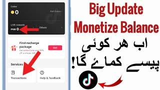 Big Update Tiktok Monetize Balance 2023 | Tiktok se Paise Kaise Kamaye 2023 | Tiktok Monetize Update