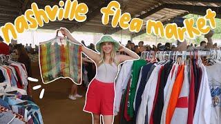 Come thrift with me at the Nashville FLEA MARKET & Goodwill Bins || Thrift Haul Try on