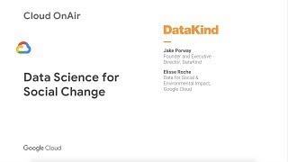 Cloud OnAir: Data Science for Social Change