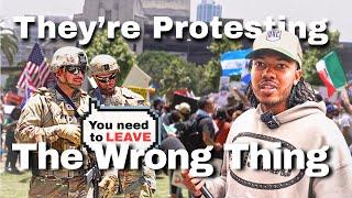 Christian Goes Undercover at 'No Kings' Protest in Los Angeles