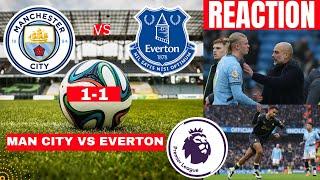 Man City vs Everton 1-1 Live Premier League Football EPL Match Commentary Score Highlights Boxing D