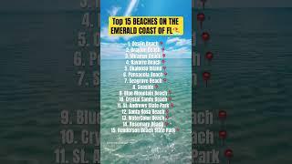 TOP 15 BEACHES ON THE EMERALD COAST OF FL #travel #vacation #beach