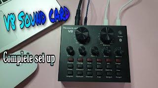 How to use V8 Sound Card | Complete set up and Sound Test