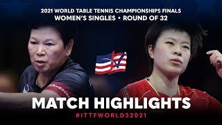 Xia Lian Ni vs Wang Yidi | 2021 World Table Tennis Championships Finals | WS | R32