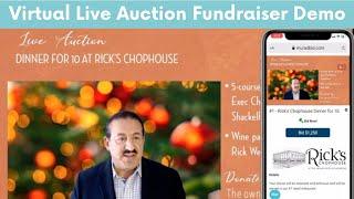 Virtual Live Auction Fundraiser Demo