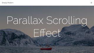 Parallax Scrolling Effect | With Javscript/jQuery & NO PLUGINS