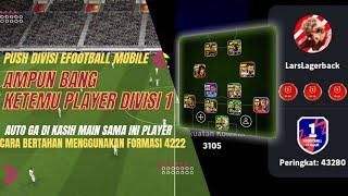 REKOMENDASI FORMASI UNTUK PUSH DIVISI EFOOTBALL MOBILE