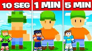 NOOB VS PRO: CONSTRUIR STUMBLE GUYS EM 5 MINUTOS / 1 MINUTOS / 10 SEGUNDOS NO MINECRAFT!!