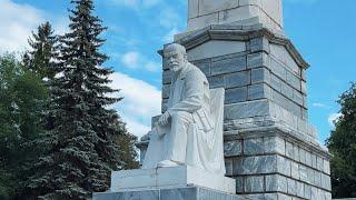 Unusual Monument to Lenin in Ufa, Russia. He’s Sitting and Has Oriental Eyes