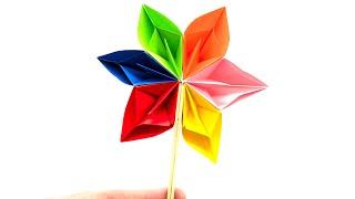 How to make 3D origami Flower. Paper flowers