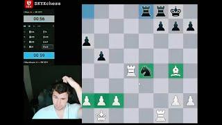 Magnus against a young GM in a rook endgame