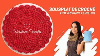 SOUSPLAT DE CROCHÊ VERMELHO I Veridiana Carvalho