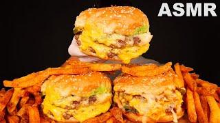 ASMR FIVE GUYS DOUBLE CHEESEBURGER  + CAJUN FRIES  (Eating Sound) | MAR ASMR