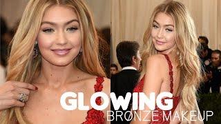 GIGI HADID GLOWING BRONZE MAKEUP | NIKKIA JOY