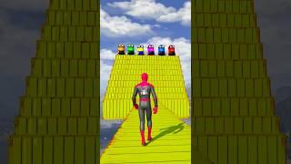 GTA 5 Epic Ragdoll SPIDERMAN VS RAINBOW MINIONS (Euphoria Physics & Funny Fails)