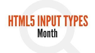 HTML5 Input Types: Month (9/14)