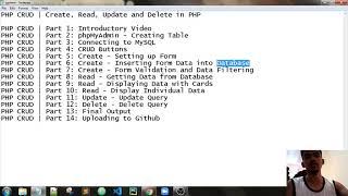 PHP CRUD | Part 1: Introductory Video