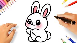 HOW TO DRAW A CUTE KAWAII BUNNY EASY