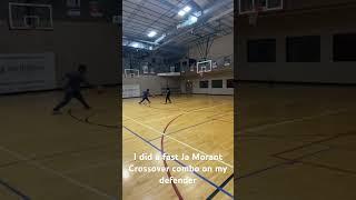 I did a fast Ja Morant crossover combo on my defender