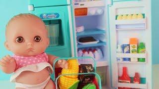 Baby Doll Refrigerator and food toys by Ziriki tv