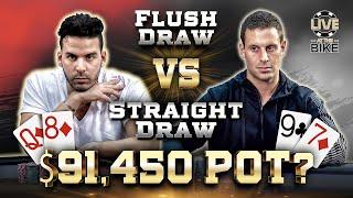Garret vs Gal - HIGH STAKES LEGENDS battle with marginal hands  Live at the Bike! Poker Stream
