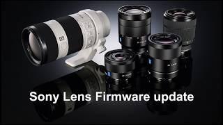 How to update Sony E lens firmware. Video by www.utcinema.com