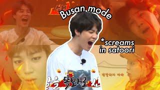 jimin' s busan satoori (dialect) jumping out | don't make the busan boy angry