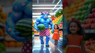 ️ Evolution of Baby:  Big blue cow holding big watermelon  1 #cat #cute #love #shorts